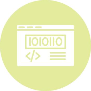 Binary Code Illustration Icon vector