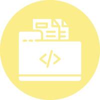Coding Folder Illustration Icon vector