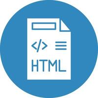 HTML File Illustration Icon vector