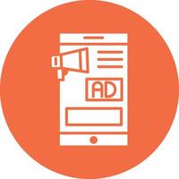 A phone with an ad on it vector