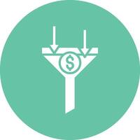 A funnel with a dollar sign on it vector
