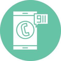Call 911 Illustration Icon vector