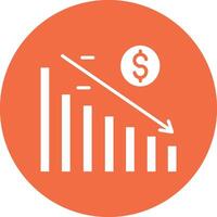 Decline Diagram Illustration Icon vector
