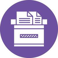 Documents Box Illustration Icon vector