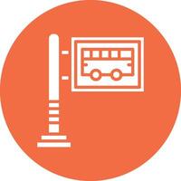 Bus Stop Illustration Icon vector