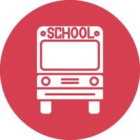 School Bus Illustration Icon vector
