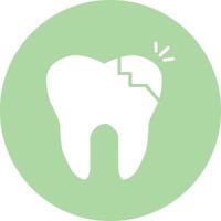 Tooth Decayed Illustration Icon vector