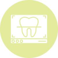 Tooth Xray Illustration Icon vector