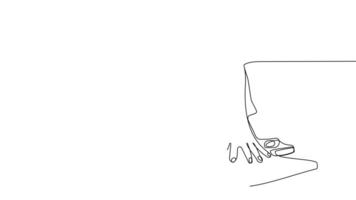 Animated self drawing of continuous draw building video