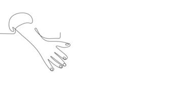 Animated self drawing of continuous draw building video