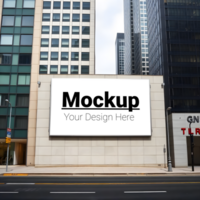 Billboard Layout on Building Wall Along Road Perfect for Custom Branding psd