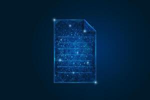 Abstract isolated image of a letter, mail or message. Polygonal illustration looks like stars in the blask night sky in spase or flying glass shards. Digital design for website, web, internet. vector