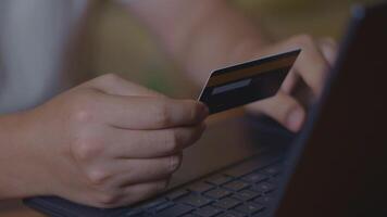 Digital Banking and Online Payment with Credit Card using Laptop video