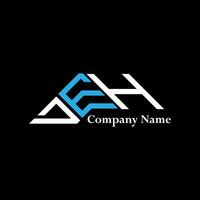 DEH logo design, DEH simple and modern logo. DEH luxurious alphabet design vector