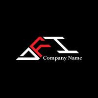 DFI logo design, DFI simple and modern logo. DFI luxurious alphabet design vector