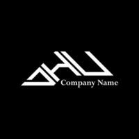 DHU logo design, DHU simple and modern logo. DHU luxurious alphabet design vector