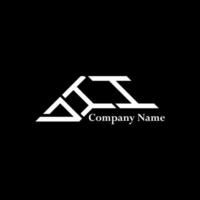 DII logo design, DII simple and modern logo. DII luxurious alphabet design vector