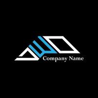 DWO logo design, DWO simple and modern logo. DWO luxurious alphabet design vector