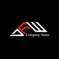 DFW logo design, DFW simple and modern logo. DFW luxurious alphabet design vector