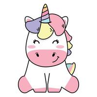 illustration of unicorn Character Design vector