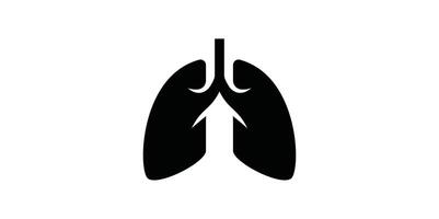 Lungs icon on white background vector