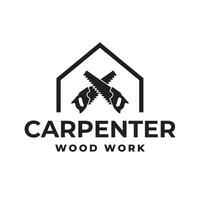 The logo for carpenter wood work vector