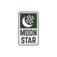 Moon star logo with the title 'logo design' vector