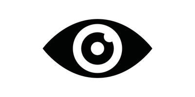 An eye icon with a white background vector
