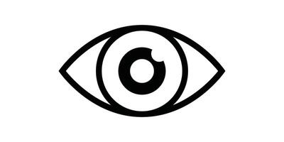 un ojo icono en un blanco antecedentes vector