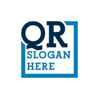 Minimal Initials Logo Letters Q and R. QR Initial, QR Letter Logo vector