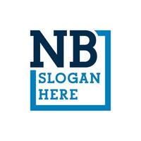 Minimal Initials Logo Letters N and B. NB Initial, NB Letter Logo vector