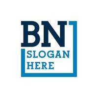 Minimal Initials Logo Letters B and N. BN Initial, BN Letter Logo vector