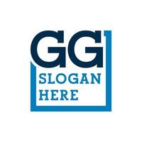 Minimal Initials Logo Letters G and G. GG Initial, GG Letter Logo vector