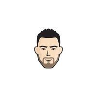 Man Face logo or icon design vector