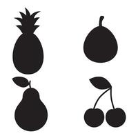 New fruit silhouette vector