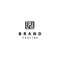 Simple Square Initial Letter LPD Logo Design. Initial Letter LPD in Perfect Square Box Shape Logo Design. vector