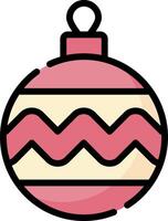 Gingerbread House Icon with Color and Outline - Decorative Holiday Design vector