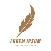 Simple Logo Illustration Feather icon template for graphic and web design. vector