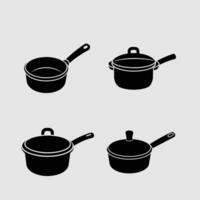 High-quality kitchen element silhouette and clipart bundle for your graphic design and creative projects. vector