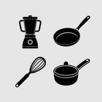A versatile kitchen silhouette bundle, ideal for crafting, printables, and digital art. vector