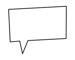 Rectangular shape dialog box hand draw. Doodle clip art illustration. vector