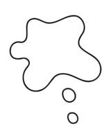 A dialog box in the form of a spot. Doodle clip art illustration. vector