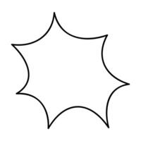 A dialog box in the form of a spot with sharp tips. Doodle clip art illustration. vector