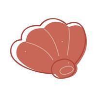 A small seashell color. Doodles clip art for your projects. vector