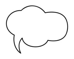Cloud shape dialog box hand draw. Doodle clip art illustration. vector
