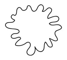 Speech bubble in the form of a spot. Doodle clip art illustration. vector