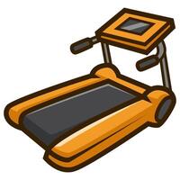 Treadmill machine on white background vector