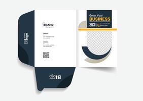 Presentation folder design template theme vector