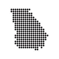 Georgia map dotted with black dots vector