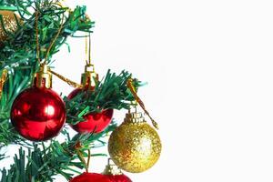 Christmas tree with ornaments on it photo